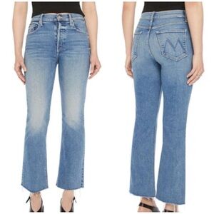 MOTHER The Tripper Ankle Fray in Riding the Cliffside Denim Jeans Raw Hem sz 32